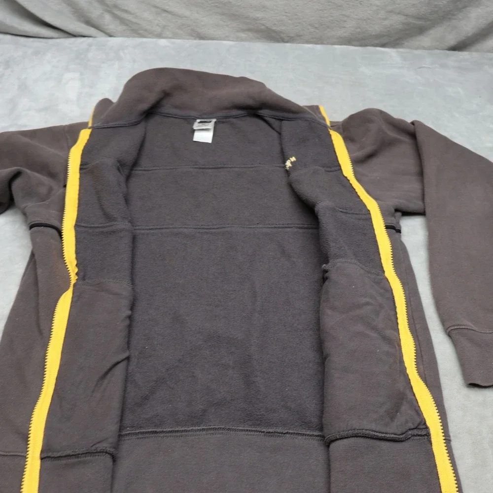 North Face Jacket Mens Medium Gray Wavy Full Zip Fleece Performance Outdoor